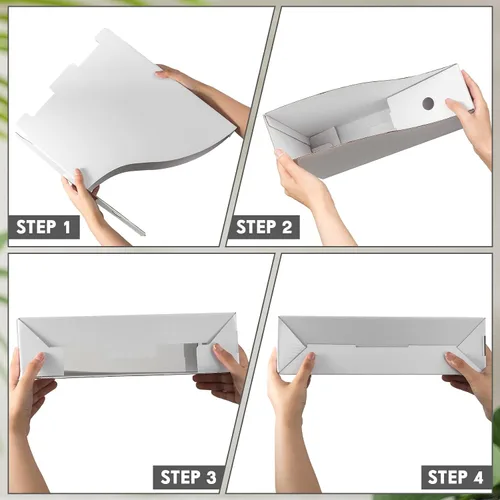 Vista 3 de Thenshop 6 unidades de almacenamiento de papel para álbumes de recortes, organizador de almacenamiento de papel de 12 x 12 pulgadas, con pestañas