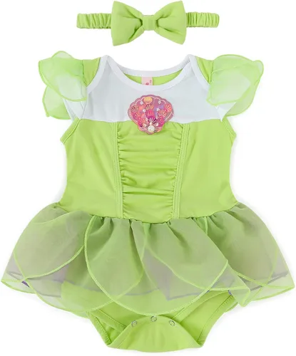 Vista 3 de AmzBarley Mameluco de princesa para bebé, disfraz de Halloween con diadema, traje de fiesta de primer cumpleaños