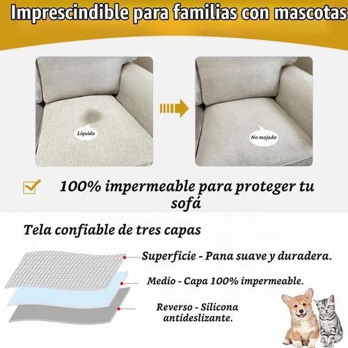 Vista 3 de Fundas para brazos de sofá, fundas para brazos de sofá, funda impermeable para reposabrazos de sofá, sillón, sofá de dos plazas, funda
