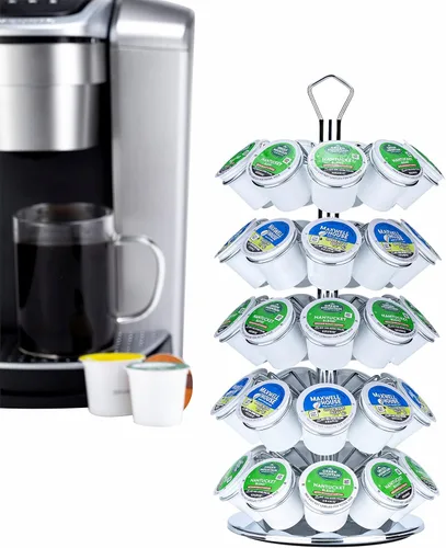 Vista 8 de Soporte para cápsulas de café K de almacenamiento de 4 niveles compatible con 36 cápsulas K-Cup