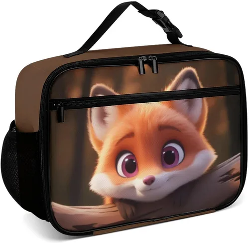 Vista 12 de Lonchera reutilizable con diseño a cuadros y negro y blanco con aislamiento, bolsa de almuerzo para comida y comida, bolsa de mano para mujeres