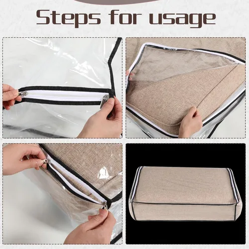 Vista 4 de Geetery Fundas de Cojín de Asiento de Sofá de Plástico PVC Impermeables Fundas de Sofá Muebles Funda de Asiento de Sofá para Proteger Contra