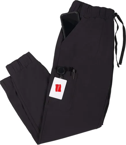 Vista 4 de Hanes Pantalones deportivos tipo cargo para mujer que absorben la humedad