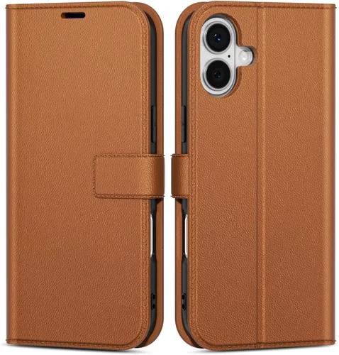 Vista 28 de oakxco Funda tipo cartera para iPhone SE 2022/2020/8/7 con soporte para tarjeta de crédito, funda magnética RFID delgada tipo libro con tapa