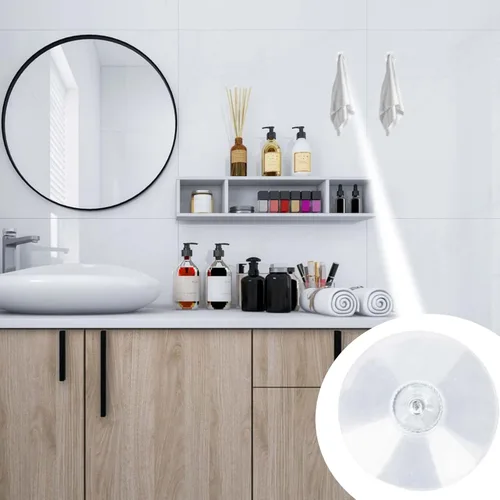 Vista 6 de AccEncyc - 40 mm de ventosas de vidrio con succión, ventosas transparentes de PVC, soporte de succión sin ganchos para pared de baño, puerta