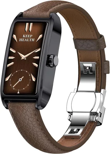 Vista 11 de Amoled Laies - Reloj inteligente para mujer, reloj inteligente con correa de piel, monitor de ritmo cardíaco, estrés, sueño, 12 modos deportivos
