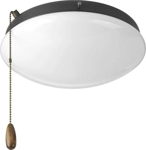 Vista 6 de Progress Lighting kit de luz de ventilador de techo de 1 luz para ventiladores de techo de la colección AirPro, estilo clásico transicional