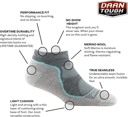 Vista 3 de Darn Tough Estilo 1986 - Calcetines ligeros para mujer no se muestran con cojín para caminata