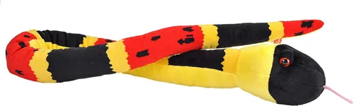 Vista 2 de Wild Republic - Peluche de serpiente de peluche, regalo para niños, Coral, 54 pulgadas