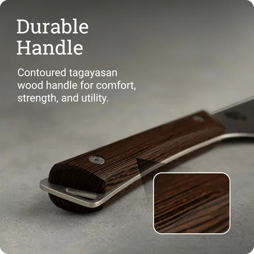 Vista 4 de Shun Kanso - Cuchillo de pechuga hueca de 12 pulgadas, cuchillo japonés hecho a mano con funda de madera Saya, hoja de acero inoxidable AUS10A