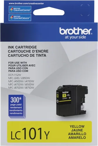 Vista 8 de Brother - Cartucho original de tinta negra de rendimiento estándar, LC101BK, tinta negra de repuesto, rendimiento de hasta 300 páginas, LC101