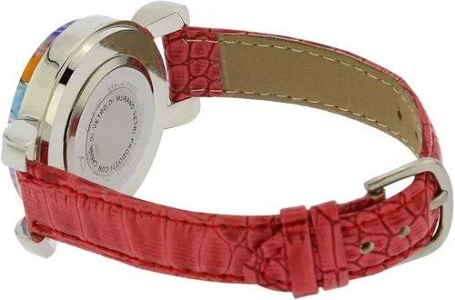 Vista 4 de Glass Of Venice Serena Murano Millefiori Reloj con Correa de Cuero - Rojo, Rojo