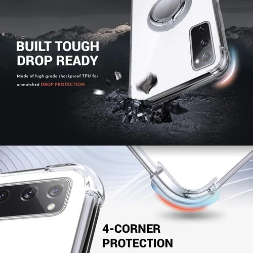 Vista 3 de Silverback - Carcasa transparente para Samsung Galaxy S20 FE con soporte de anillo