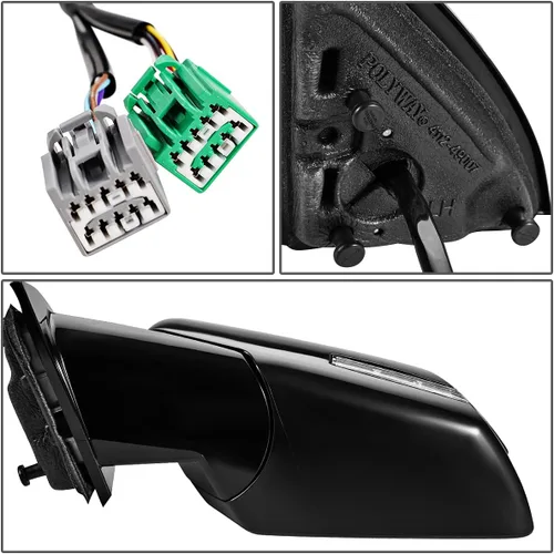 Vista 6 de DNA Motoring OEM-MR-GM1320365 - Espejo retrovisor con calefacción, plegable, con giro y memoria, compatible con Outlook 2007-2008
