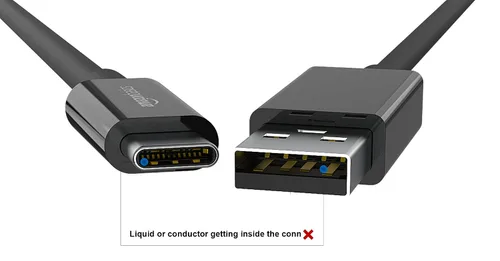 Vista 7 de Amazon Basics Cable de carga adaptador USB-C a USB-A 3.1 Gen 2, cargador rápido, 10 Gbps de alta velocidad, certificado USB-IF, compatible