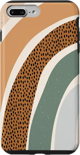 Vista 12 de Boho Burnt Orange Half Rainbow with Dotted Pattern Arches Case for iPhone 17
