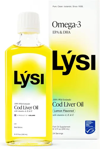 Vista 7 de LYSI Suplemento líquido de aceite de hígado de bacalao islandés – 1,100 mg de omega-3 por cucharadita – EPA 740 mg y DHA 920 mg por 2 TSP