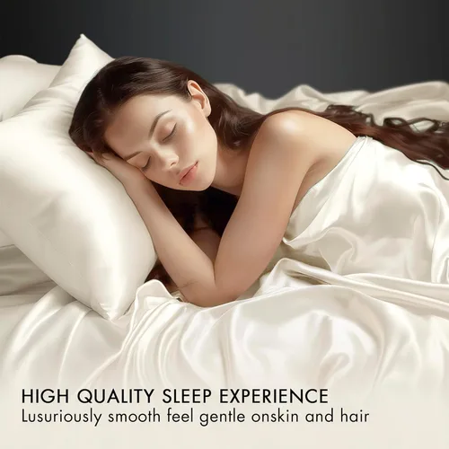 Vista 17 de Madison Park Essentials - Juego de sábanas de satén de lujo y sedoso con brillo natural, bolsillo elástico de 14 pulgadas para colchones de hasta 16
