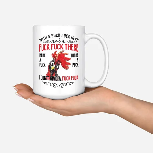 Vista 3 de Generic Taza de café con temática de gallo, 15 onzas, color blanco #1, cerámica, aislada, moderna, lavable a mano