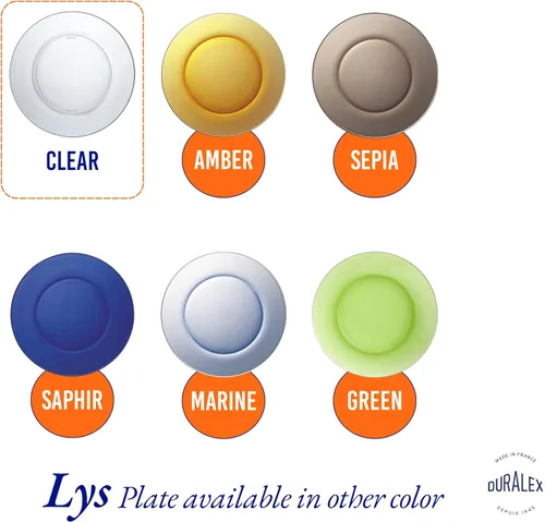 Vista 6 de Duralex - Juego de 6 platos Lys Clear 9.3 in (9 1-4 in)
