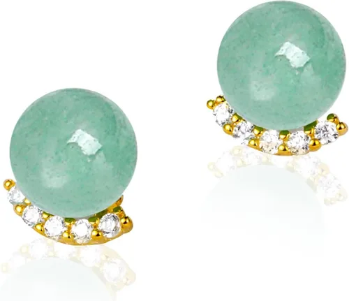 Vista 13 de Jade Earrings Studs,Green Jade Earrings for Women,925 Sterling Silver Earrings Studs for Sensitive Ears,Handmade Jade Earrings for Birthday