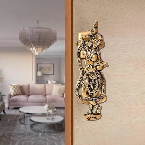 Vista 3 de LoveNspire Tiradores decorativos antiguos de puerta de dama bailarina de 6.8 pulgadas, par de 2 pomos únicos de latón para cajón, estante, armario
