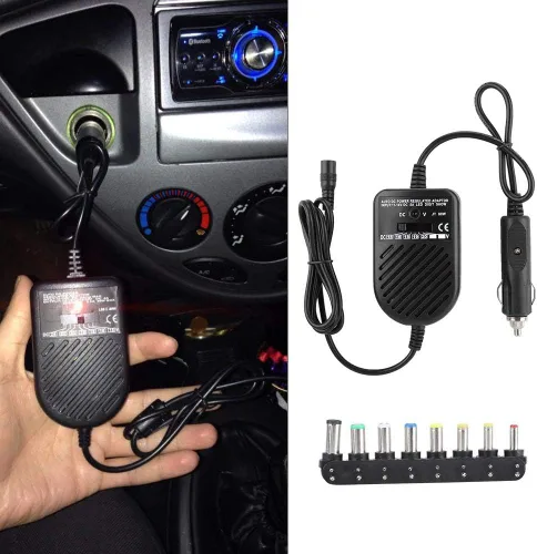 Vista 2 de Cargador universal de coche de 80W DC, adaptador de fuente de alimentación de 15-24V fijado para portátil portátil