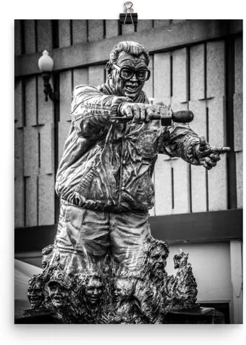 Vista 7 de 8x12 Inch Canvas Print: Harry Caray Picture, Chicago Wrigley Field Wall Art, Black and White Artwork, Sports Home Decor Photo Print, Baseball