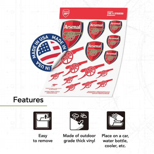 Vista 4 de Desert Cactus Vinilo adhesivo del Arsenal FC, diseño de artilleros, fútbol inglés, fútbol, Premier League, botella de agua para laptop, álbum