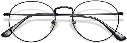 Vista 8 de SOJOS Blue Light Blocking Computer Glasses Round Eyewear Anti Blue Light Lens Preppy Chic SJ5024B