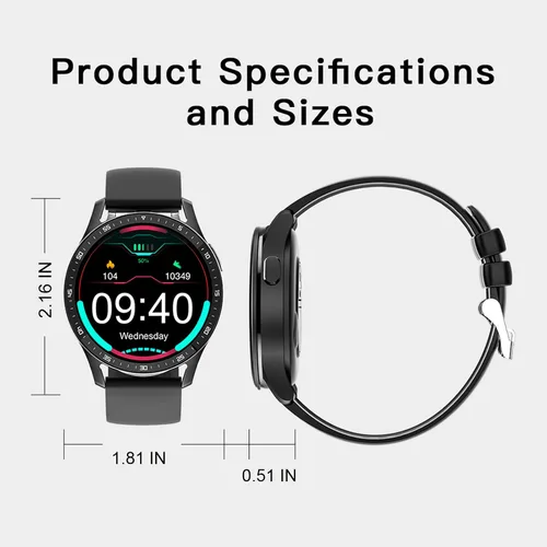Vista 5 de Reloj inteligente con auriculares, 2 en 1 TWS inalámbrico BT5.0, monitor de salud deportivo de fitness, color negro