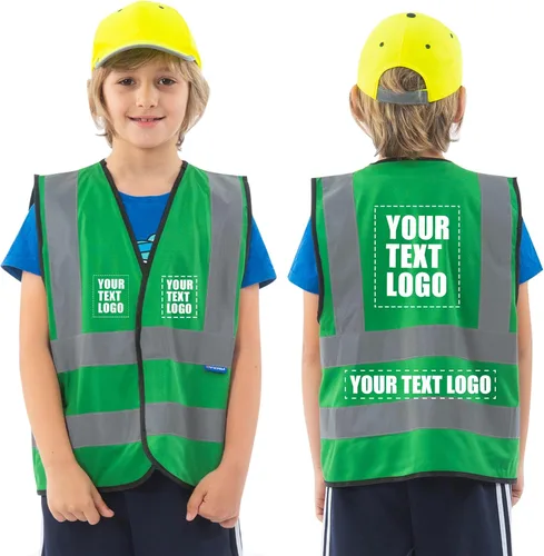 Vista 13 de AYKRM Chaleco de alta visibilidad para niños chaleco de seguridad reflectante de alta visibilidad