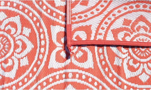 Vista 4 de Stylish Camping 255085 - Tapete reversible de 5 pies por 8 pies, tapete de paja de plástico, tapete grande para exteriores, caravana, patio, patio