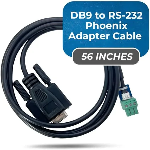 Vista 2 de OREI Cable serie Phoenix de 3 pines DB-9 a RS-232, 4 pies, Windows y Mac