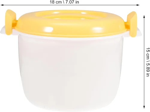 Vista 3 de Didiseaon Olla arrocera mini vaporera de viaje microondas fettuccine fideos utensilios de cocción microondas microondas olla de pasta Máquina