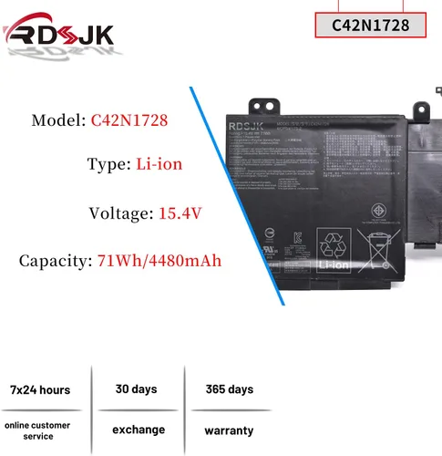 Vista 2 de C42N1728 Batería para portátil Asus Zenbook Pro 15 U5500 UX550GE UX550GEX UX550GD UX550GDX UX580G UX580GD UX580GDX UX580GE UX580GEX UX550GDDDX X-1C