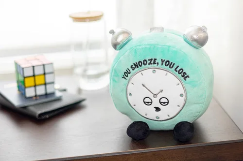 Vista 3 de Punchkins Despertador de Alarma de Peluche - Si te duermes, pierdes. Divertido reloj de peluche, juguete de peluche atrevido y novedoso para regalar