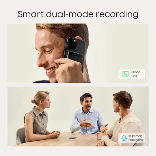 Vista 2 de Plaud Grabadora de voz Note Pro AI Transcribir y resumir para llamadas de Negro