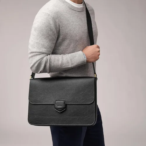 Vista 5 de Fossil Men's Lennox Leather Messenger Briefcase Work Laptop Bag for Men