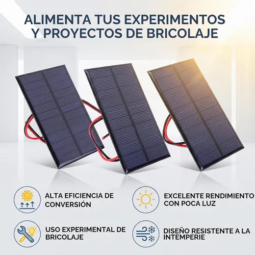 Vista 6 de 3 unids mini panel solar DC 6V polisilicio módulo cargador solar DIY sistema kits con cable de 11.8 in