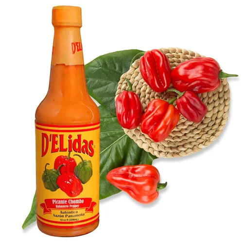 Vista 12 de D'ELidas Salsa picante habanero, salsa picante de pimienta habanero natural, salsa chombo picante #1 en Panamá, sin OMG, salsa habanero apta