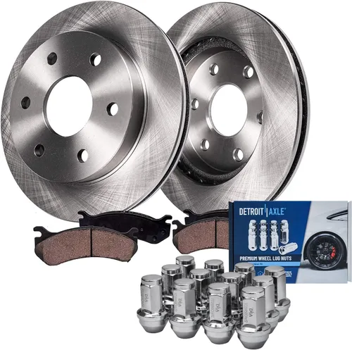 Vista 68 de Detroit Axle - 4 rotores de freno para Ford 1994-2004 Mustang, rotores de freno de disco delanteros y traseros 1995 1996 1997 1998 1999 2000 2001