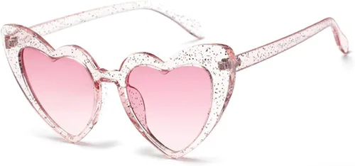 Vista 3 de boqopod Clout Heart Shaped Sunglasses Goggles Vintage Cat Eye Mod Style Retro Kurt Cobain Glasses