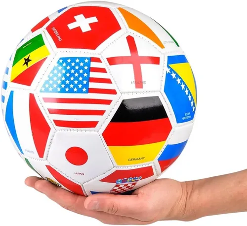 Vista 5 de Balón de fútbol T}tamaño Completo World International, mezclado.