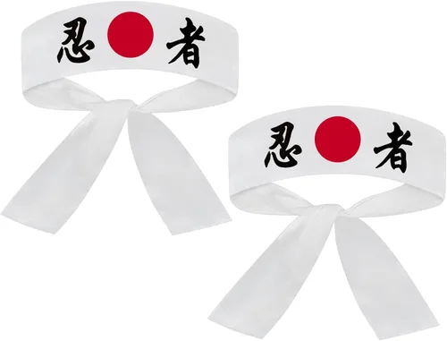 Vista 52 de Sunrise Kitchen Supply - Diadema de karate japonesa para chef de sushi hachimaki, 2 piezas