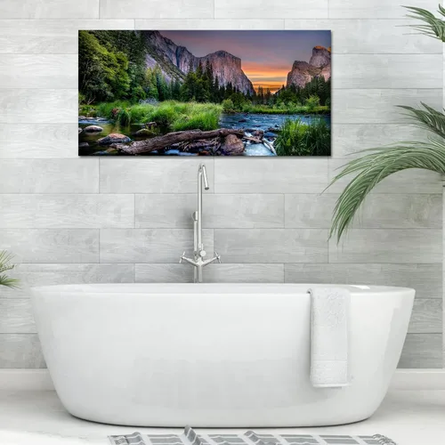 Vista 5 de LyerArtork Yosemite Valley National Park - Lienzo decorativo para pared, diseño de naturaleza americana, arte moderno, paisaje, decoración de pared