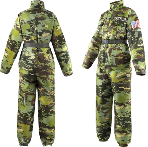 Vista 2 de GIFTINBOX Disfraz militar para niños, disfraces de soldado para niños