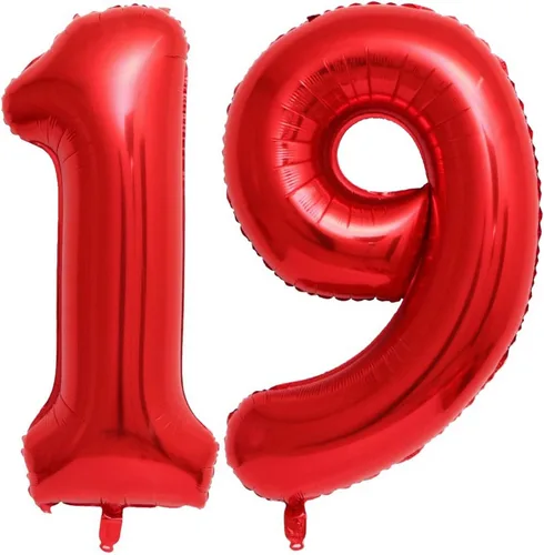 Vista 21 de Globos rojos de 40 pulgadas con el número 10, globos gigantes de 10 globos rojos de cumpleaños 10 globos rojos de cumpleaños 10 globos de 10.º