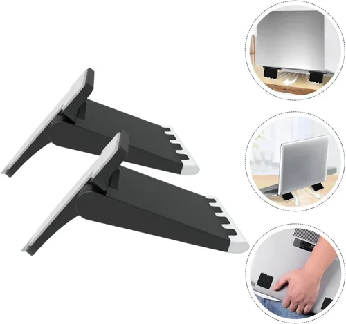 Vista 2 de STOBOK 2 unids Soporte de enfriamiento Soporte Elevador Led Tablet Limpiador De Tablet Soporte de Refrigeración Soporte de Mesa Notebook Riser