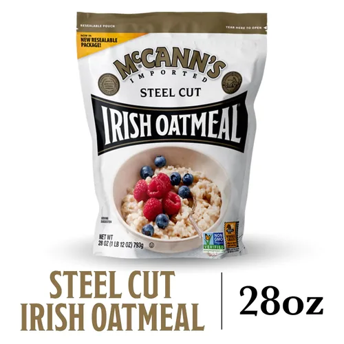 Vista 3 de Avena irlandesa de McCann, copos de avena cortados tradicionales, bolsa de 28 onzas